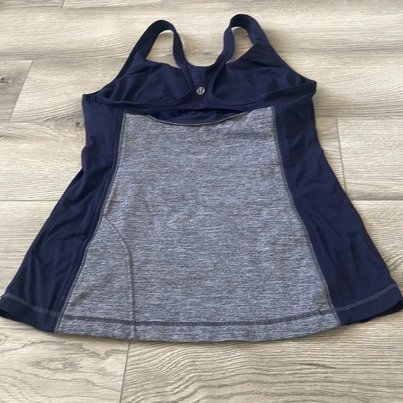 - Lululemon athletica  get fit tank navy heathered deep indigo size 10 - Picture 5 of 11